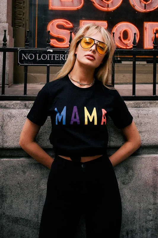 Mama Colorful Print T-Shirt* sold by T-Shirt Addicts