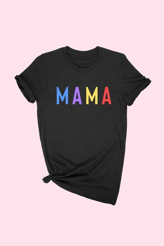 Mama Colorful Print T-Shirt* sold by T-Shirt Addicts product image thumbnail 2