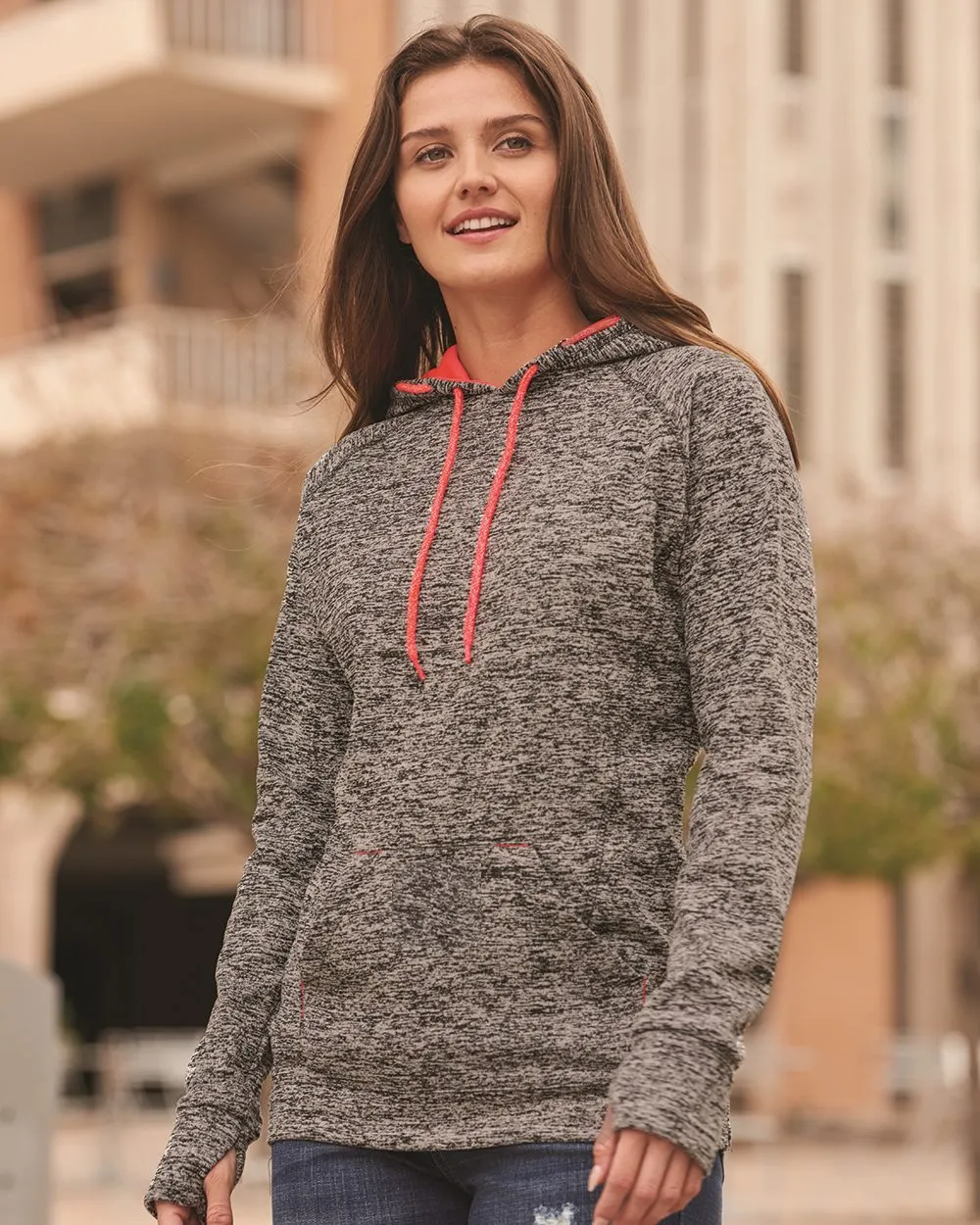 J. America Women’s Cosmic Fleece Hooded Sweatshirt* sold by T-Shirt Addicts