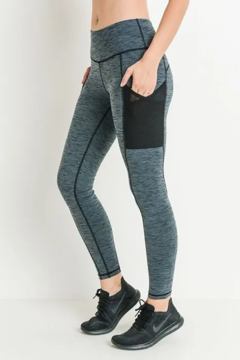 Marle Grey Mesh Pocket Full Leggings* sold by T-Shirt Addicts