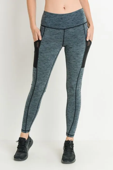 Marle Grey Mesh Pocket Full Leggings* sold by T-Shirt Addicts product image thumbnail 4