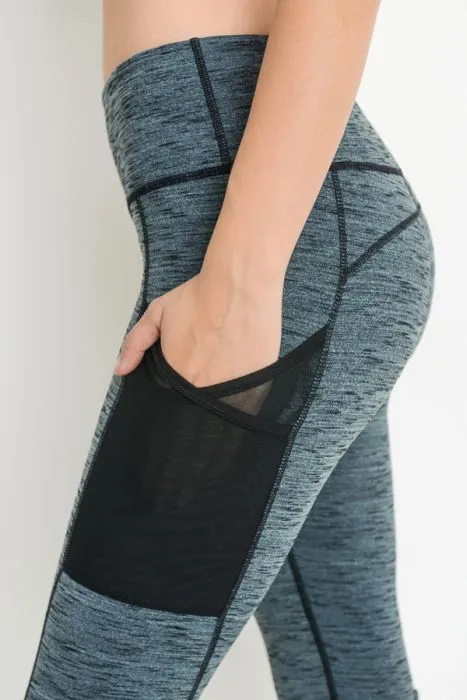 Marle Grey Mesh Pocket Full Leggings* sold by T-Shirt Addicts product image thumbnail 3