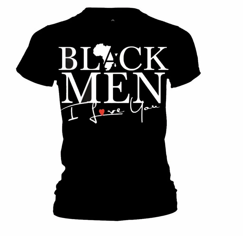 Black Men "I Love You" T-Shirt* sold by T-Shirt Addicts product image thumbnail 2