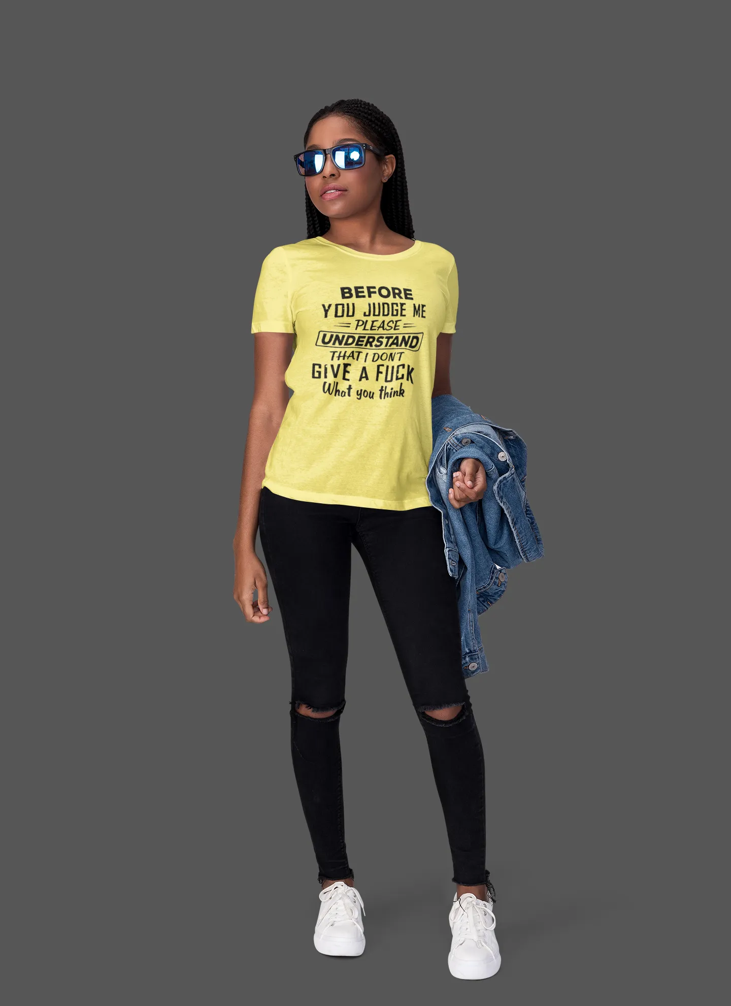 Before You Judge Me Please Understand That I Don't Give A F*ck What You Think T-Shirt* sold by T-Shirt Addicts product image thumbnail 4