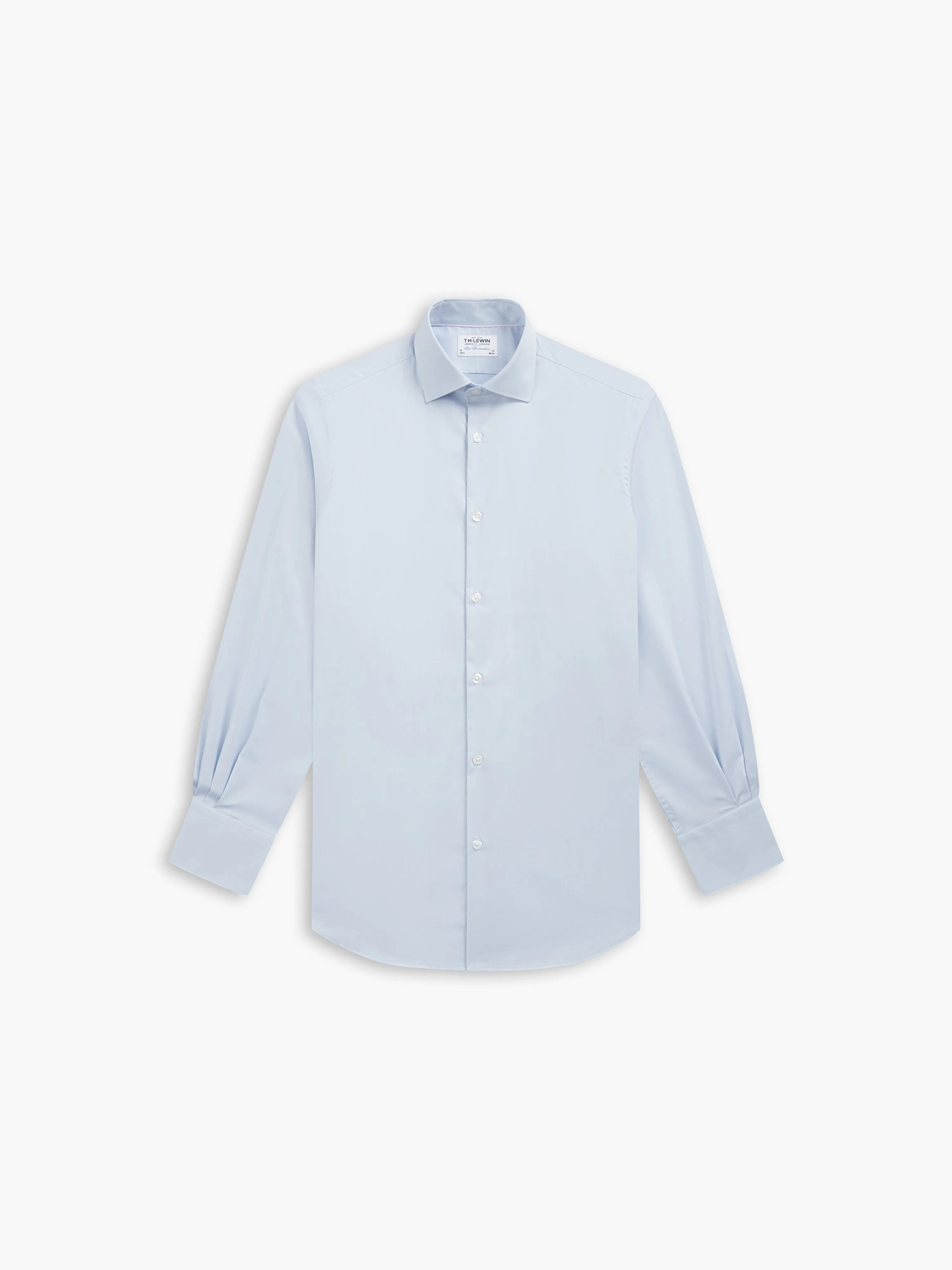 Light Blue Stretch Twill Slim Fit Single Cuff Classic Collar Shirt sold by T.M.Lewin product image thumbnail 2