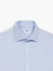 Non-Iron Light Blue Twill Slim Fit Single Cuff Cutaway Collar Shirt sold by T.M.Lewin