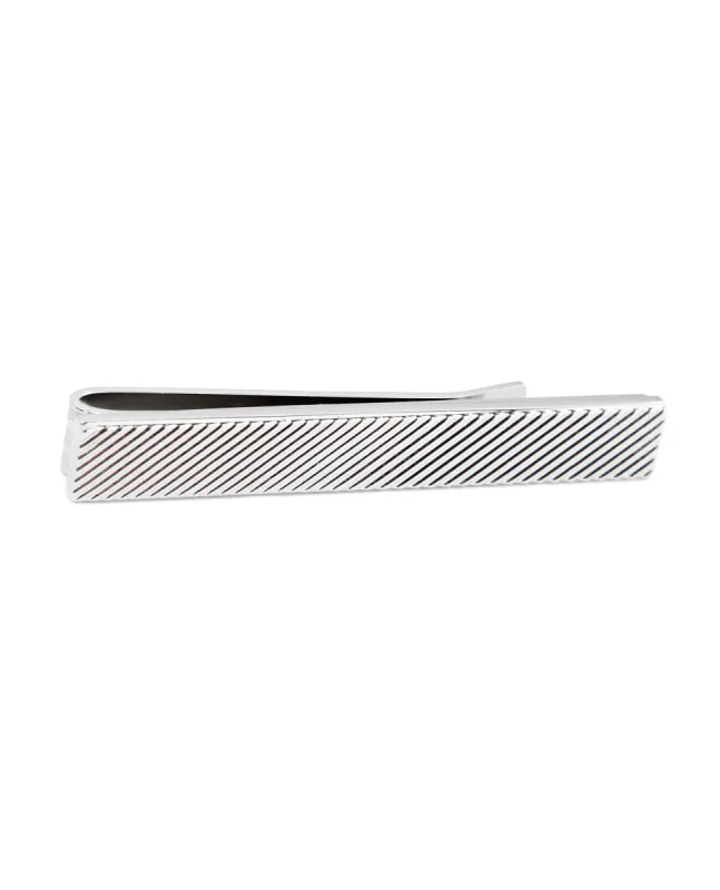 Diagonal Etched Tie Slide 5cm sold by T.M.Lewin