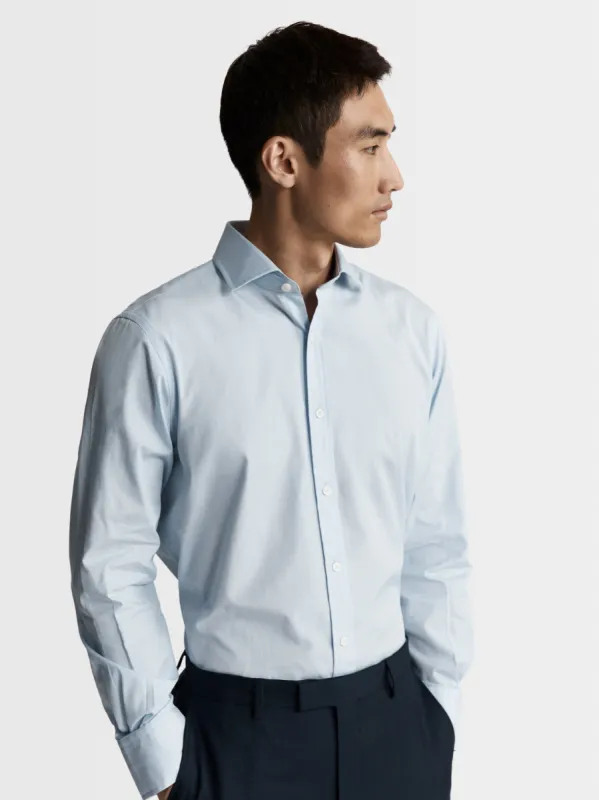 Light Blue End-on-End Slim Fit Single Cuff Classic Collar Shirt sold by T.M.Lewin