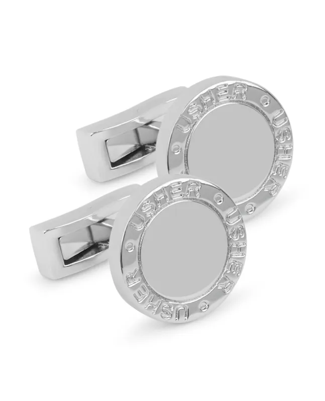 Occasionwear Silver-Tone Usher Cufflinks sold by T.M.Lewin