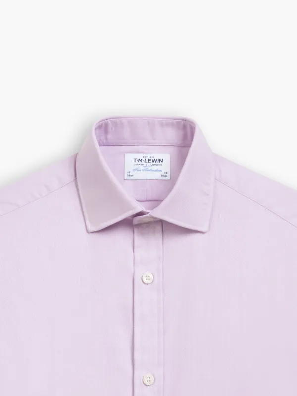 Lilac Royal Oxford Slim Fit Double Cuff Classic Collar Shirt sold by T.M.Lewin