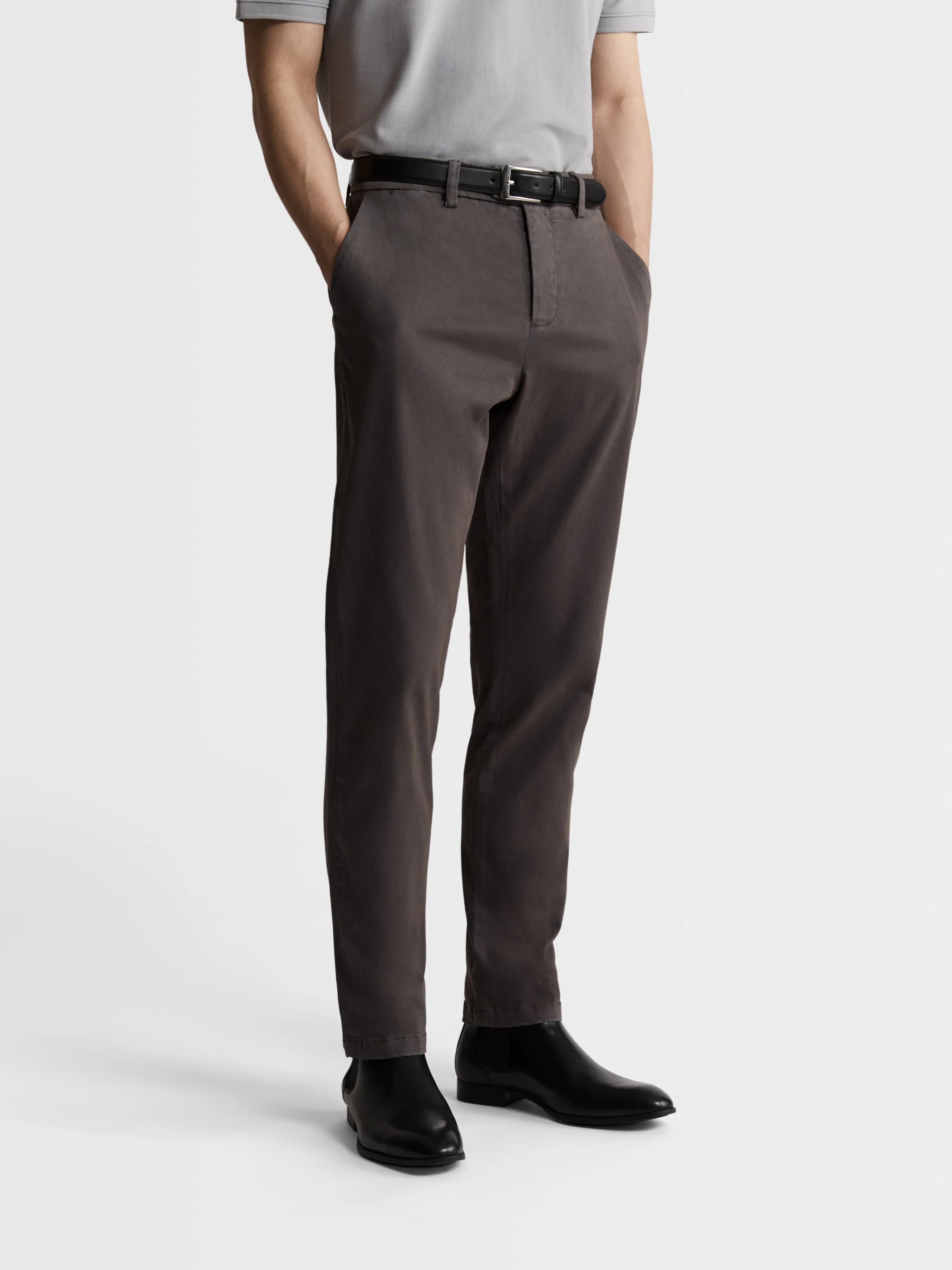 Slim Fit Grey Chinos sold by T.M.Lewin
