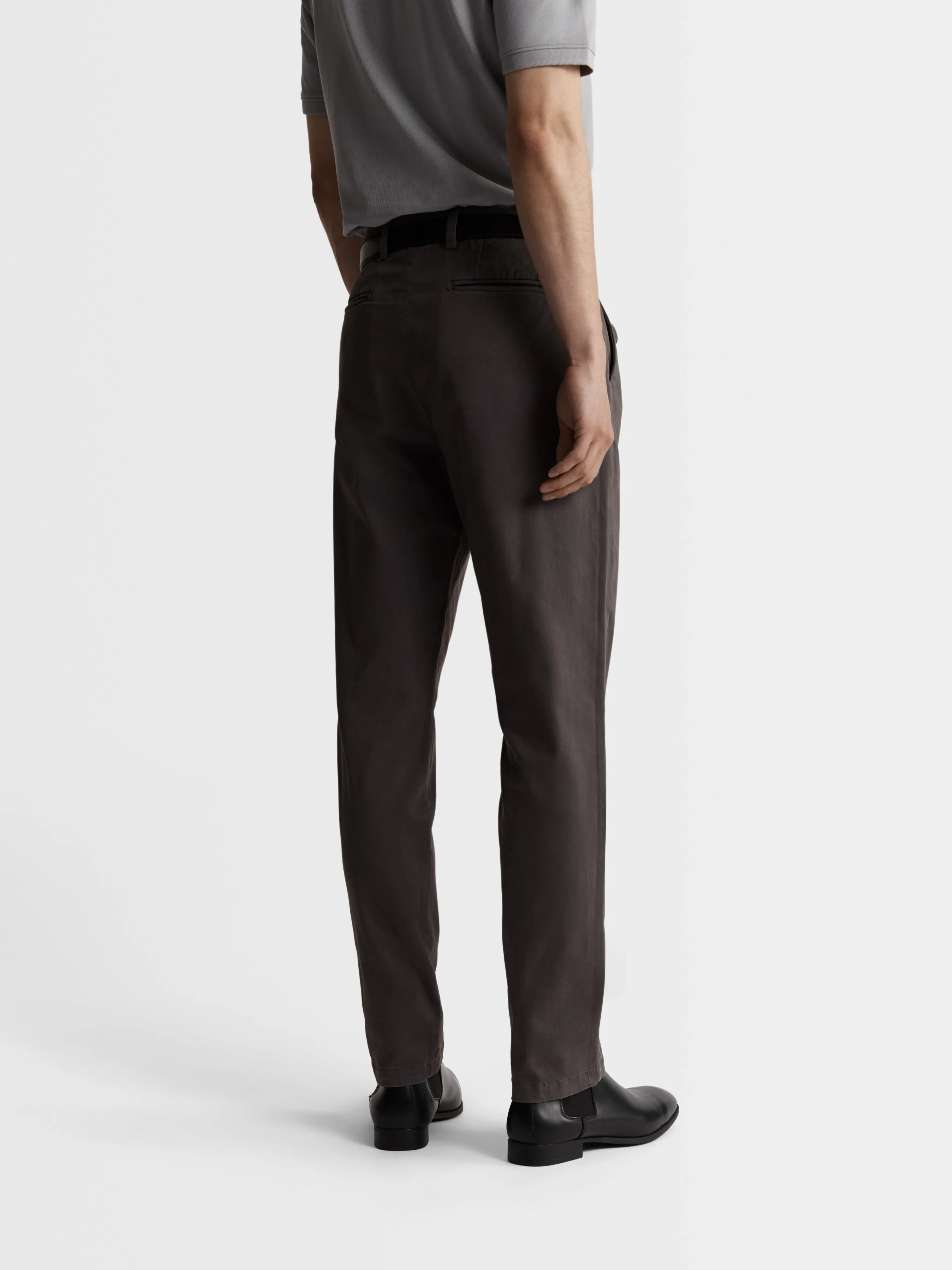 Slim Fit Grey Chinos sold by T.M.Lewin product image thumbnail 3