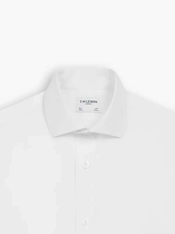 Non-Iron White Poplin Regular Fit Single Cuff Classic Collar Shirt sold by T.M.Lewin