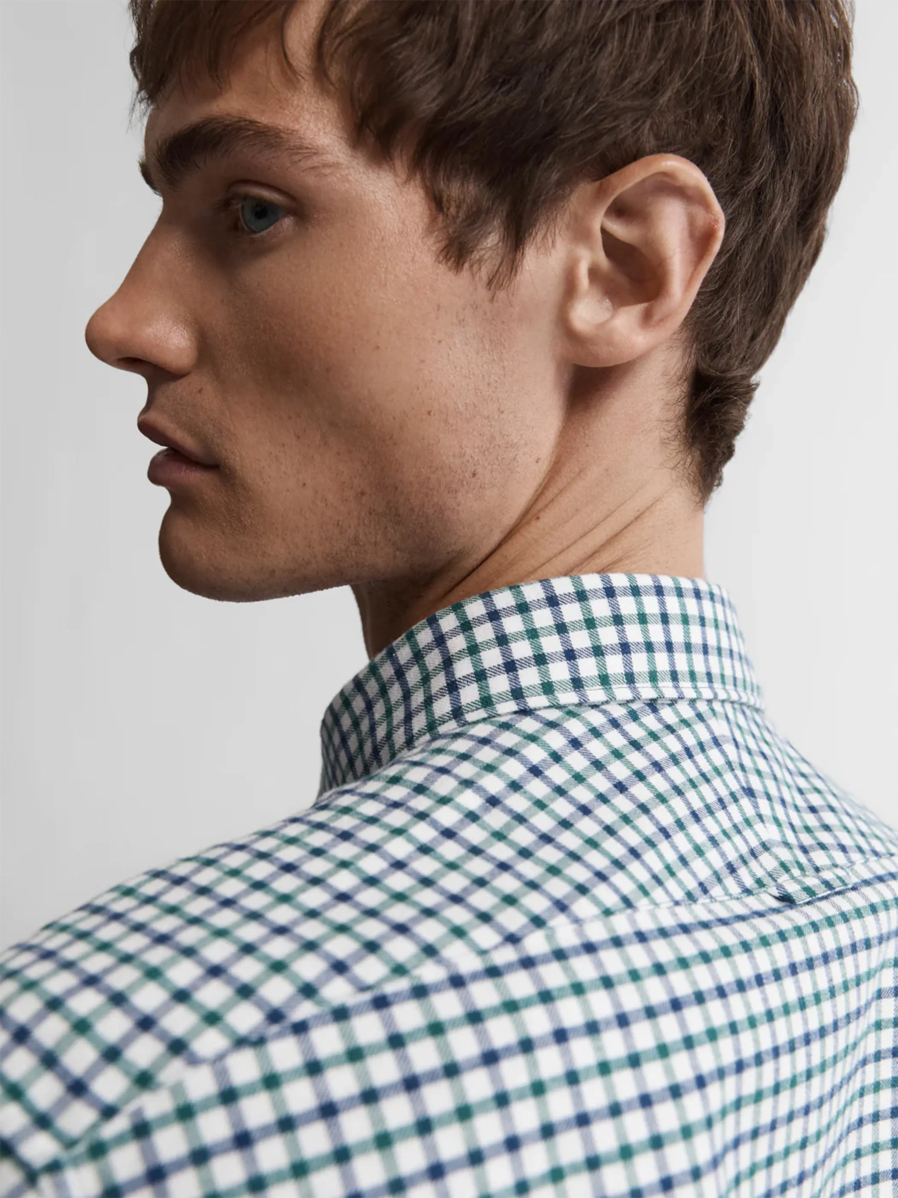The Brushed Cotton Check Shirt sold by T.M.Lewin product image thumbnail 2