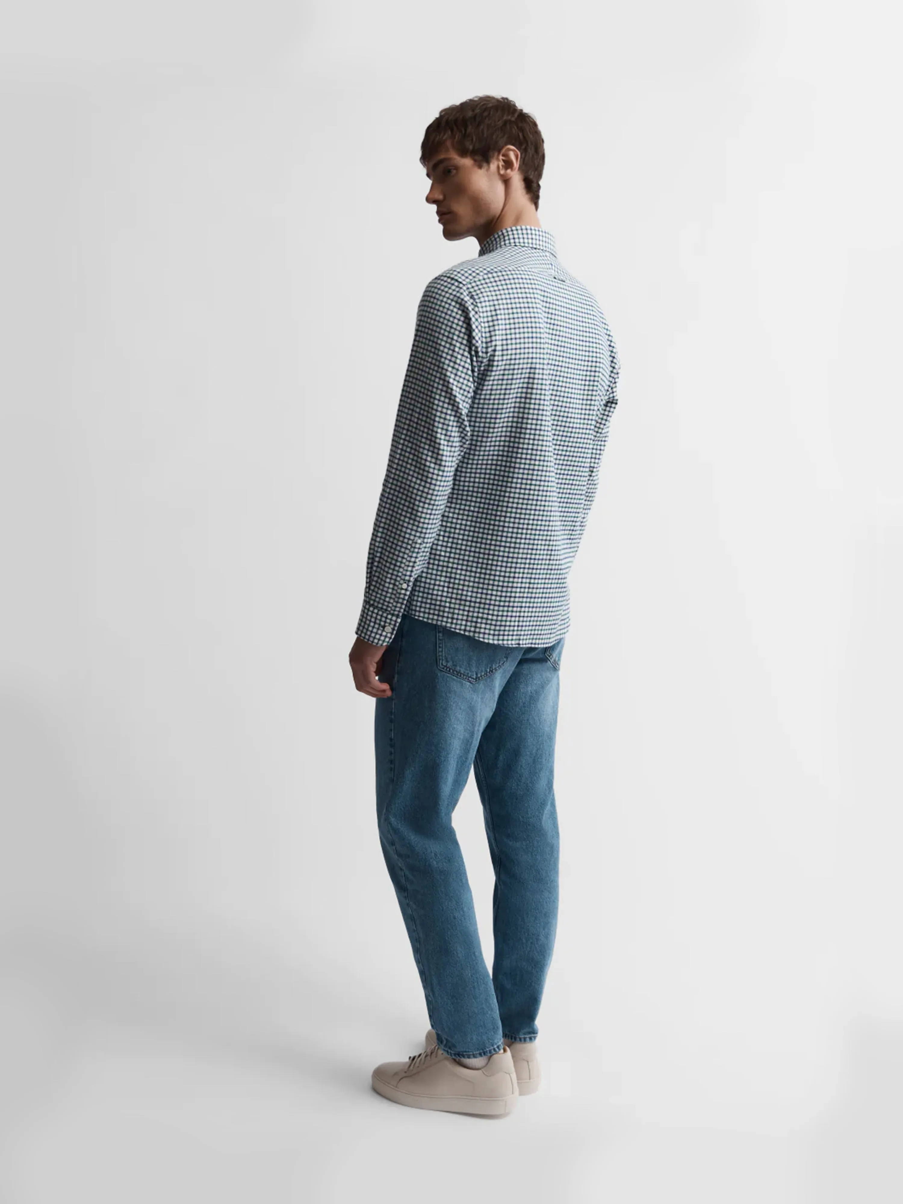 The Brushed Cotton Check Shirt sold by T.M.Lewin product image thumbnail 3