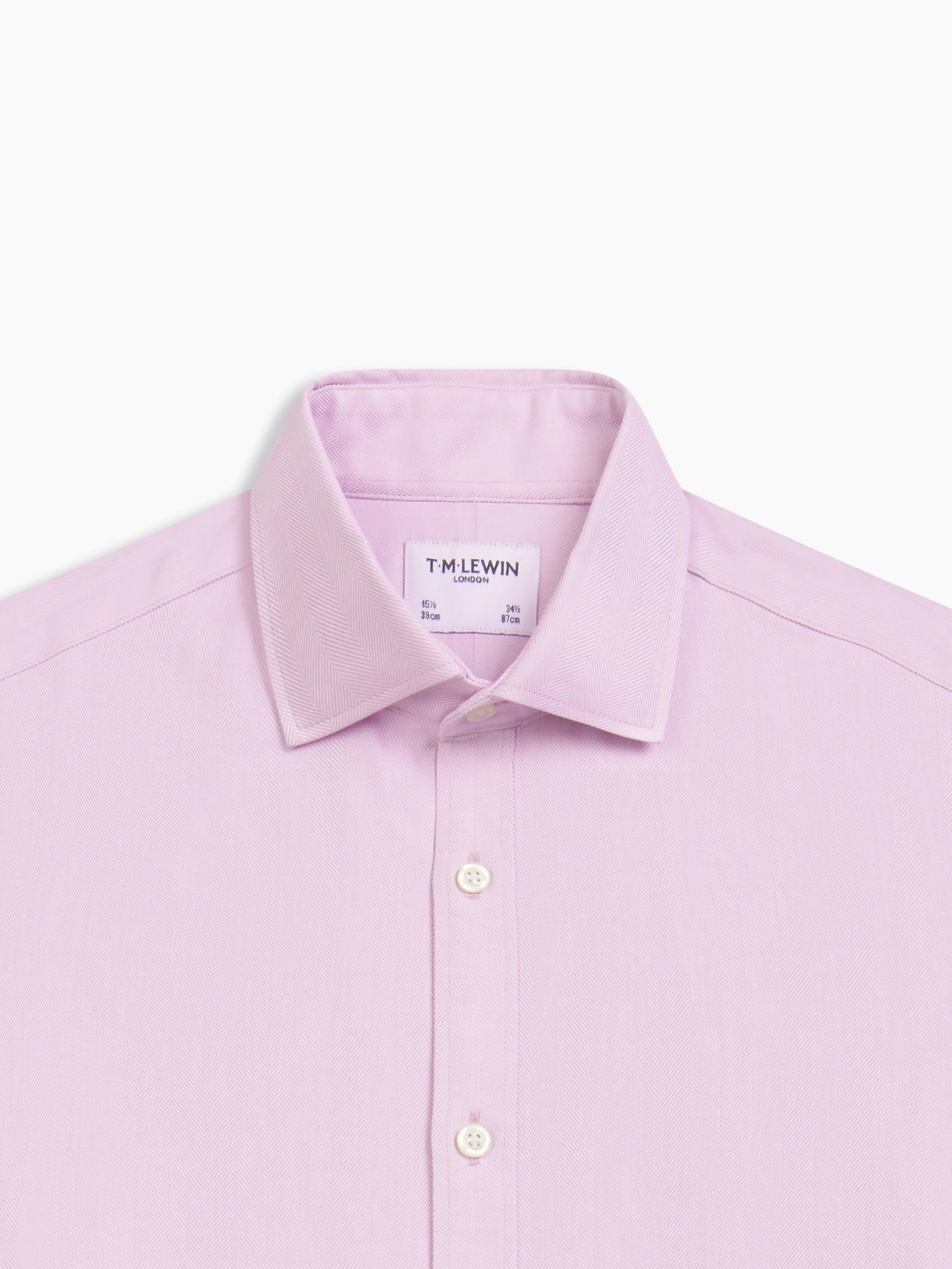 The Non-Iron Herringbone Shirt sold by T.M.Lewin