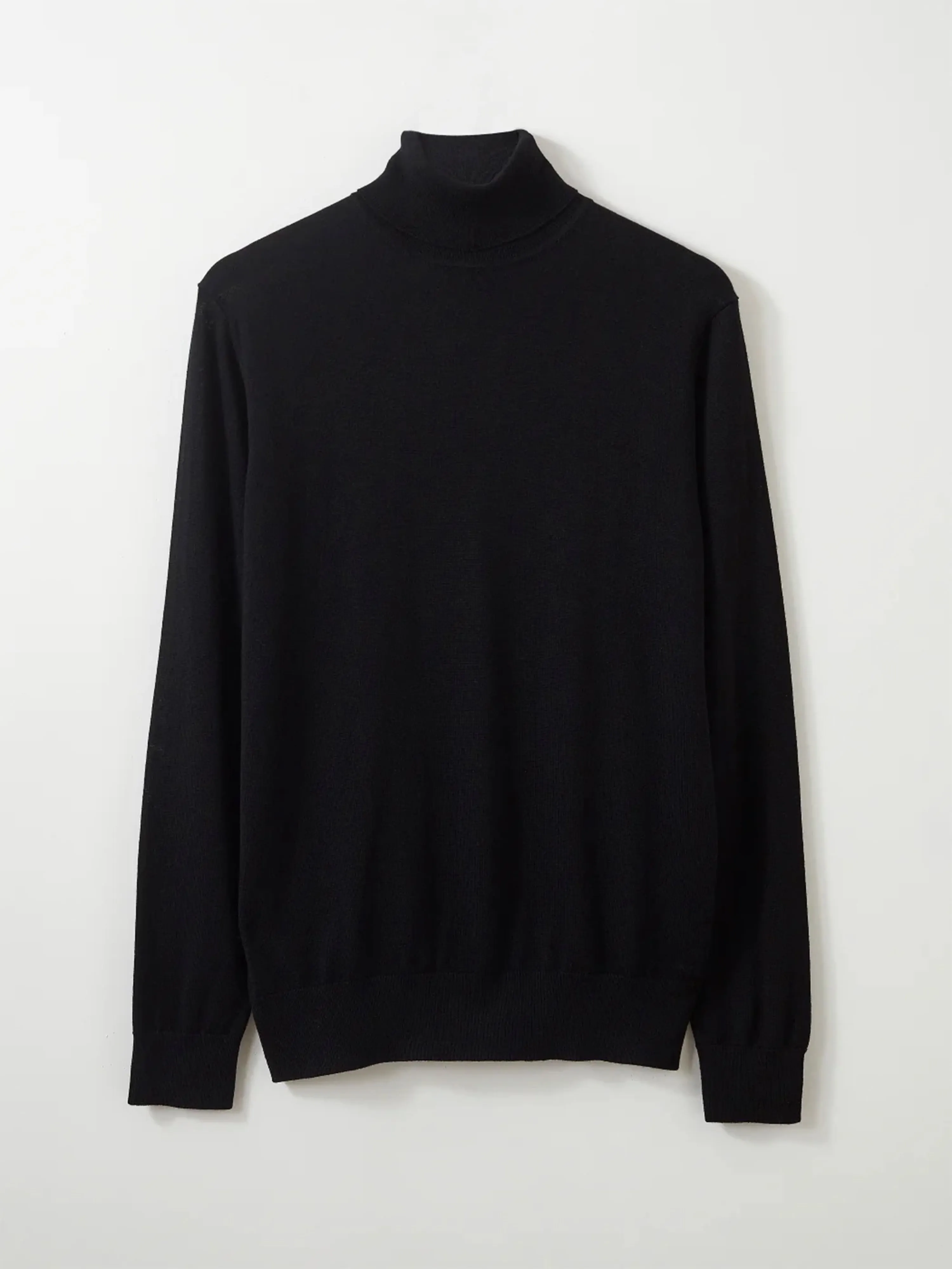 Merino Roll Neck Jumper - Black sold by T.M.Lewin product image thumbnail 4