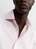 Non-Iron Pink Lightweight Twill Fitted Single Cuff Classic Collar Shirt sold by T.M.Lewin