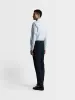 Non-Iron Light Blue Gingham Twill Slim Fit Single Cuff Semi Cutaway Collar Shirt sold by T.M.Lewin