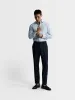 Non-Iron Light Blue Gingham Twill Slim Fit Single Cuff Semi Cutaway Collar Shirt sold by T.M.Lewin