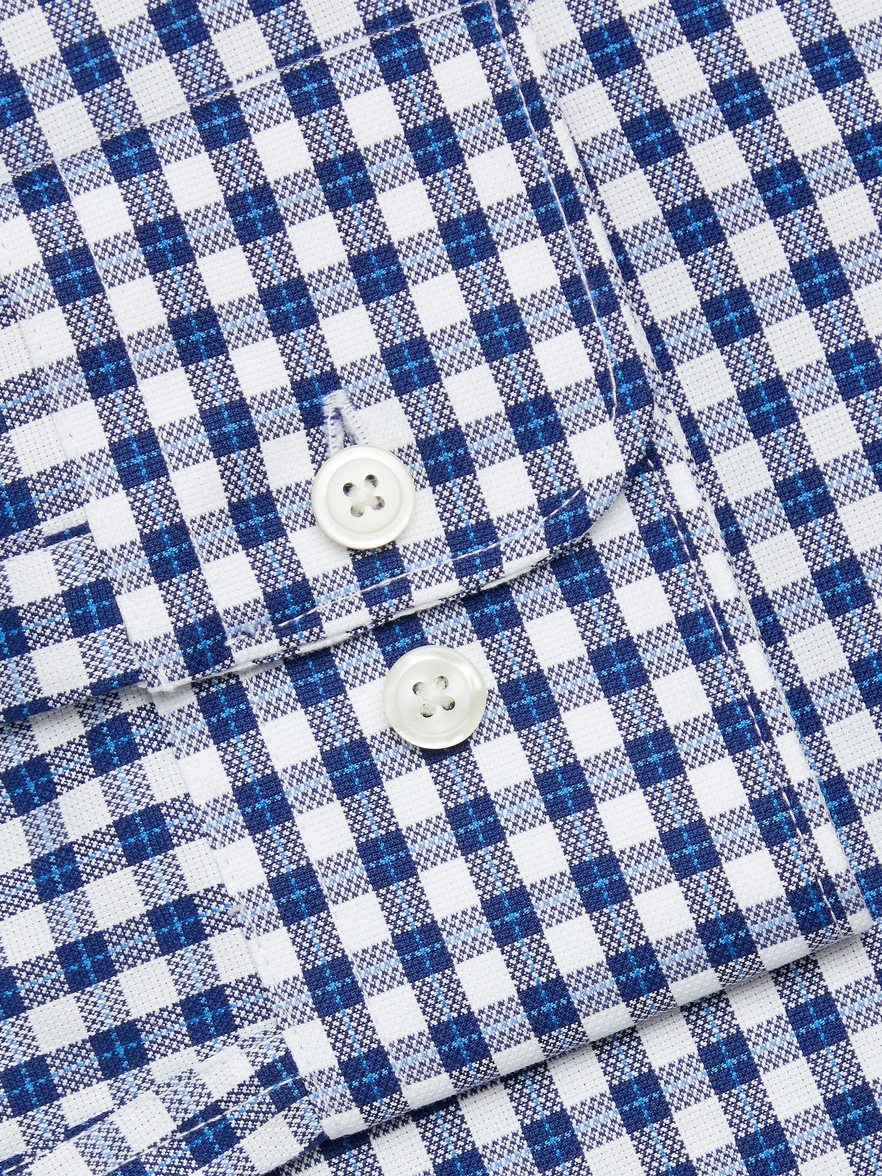 Royal Oxford Slim Fit Check Navy Blue Shirt sold by T.M.Lewin product image thumbnail 3