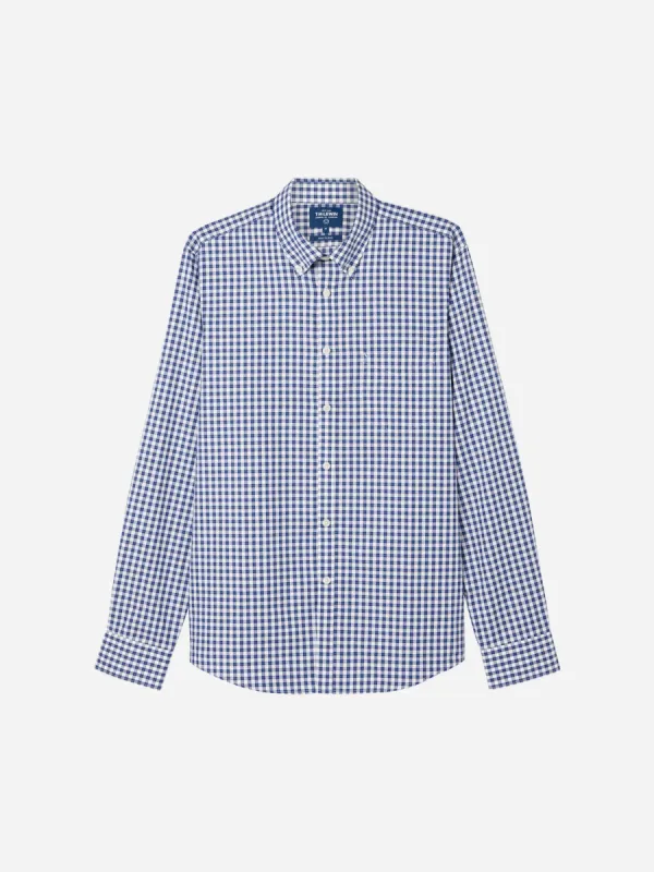 Royal Oxford Slim Fit Check Navy Blue Shirt sold by T.M.Lewin