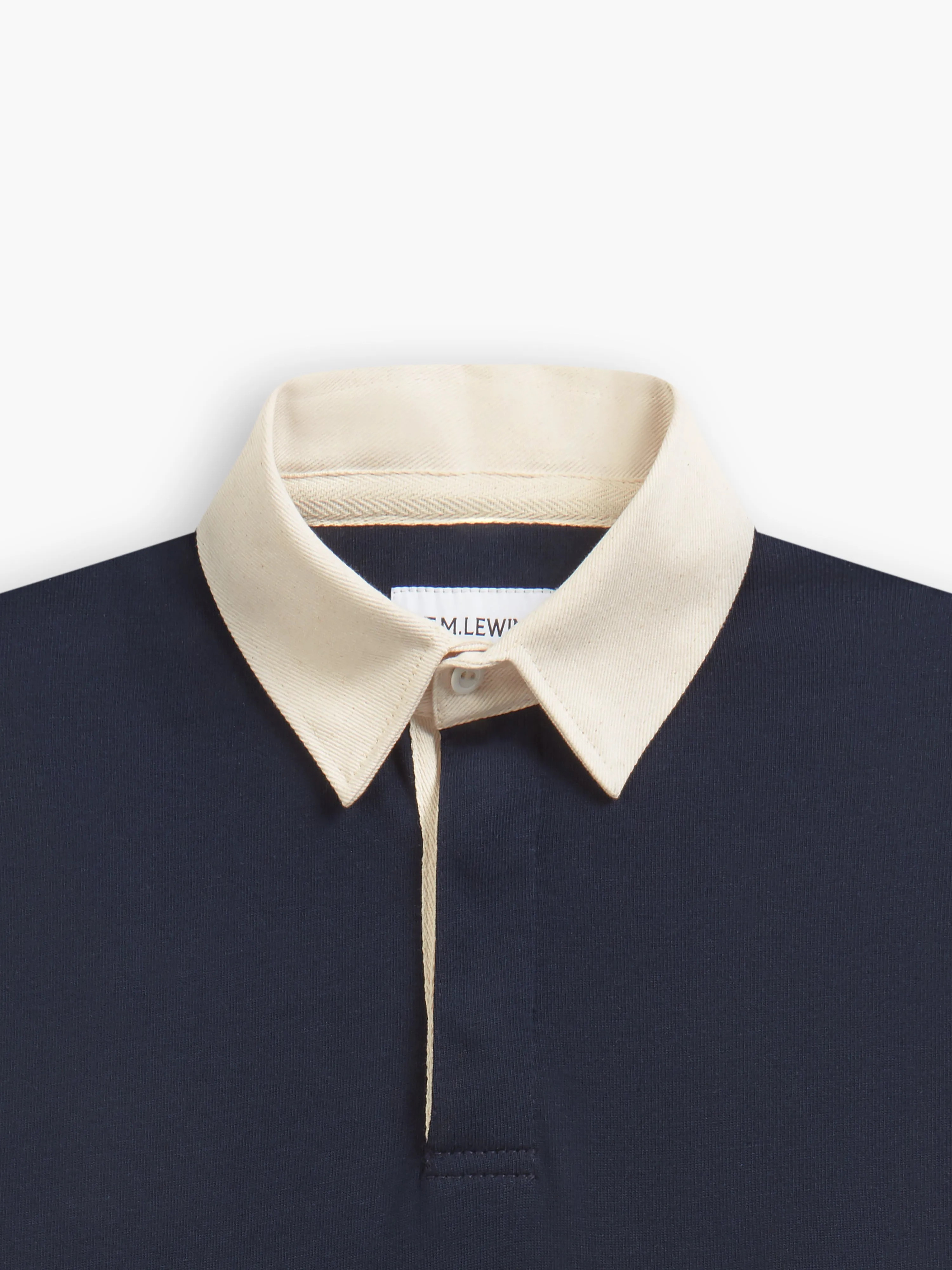 Cotton Rugby Shirt in Dark Navy sold by T.M.Lewin product image thumbnail 4