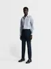 Light Blue Micro Check Plain Weave Slim Fit Single Cuff Classic Collar Shirt sold by T.M.Lewin