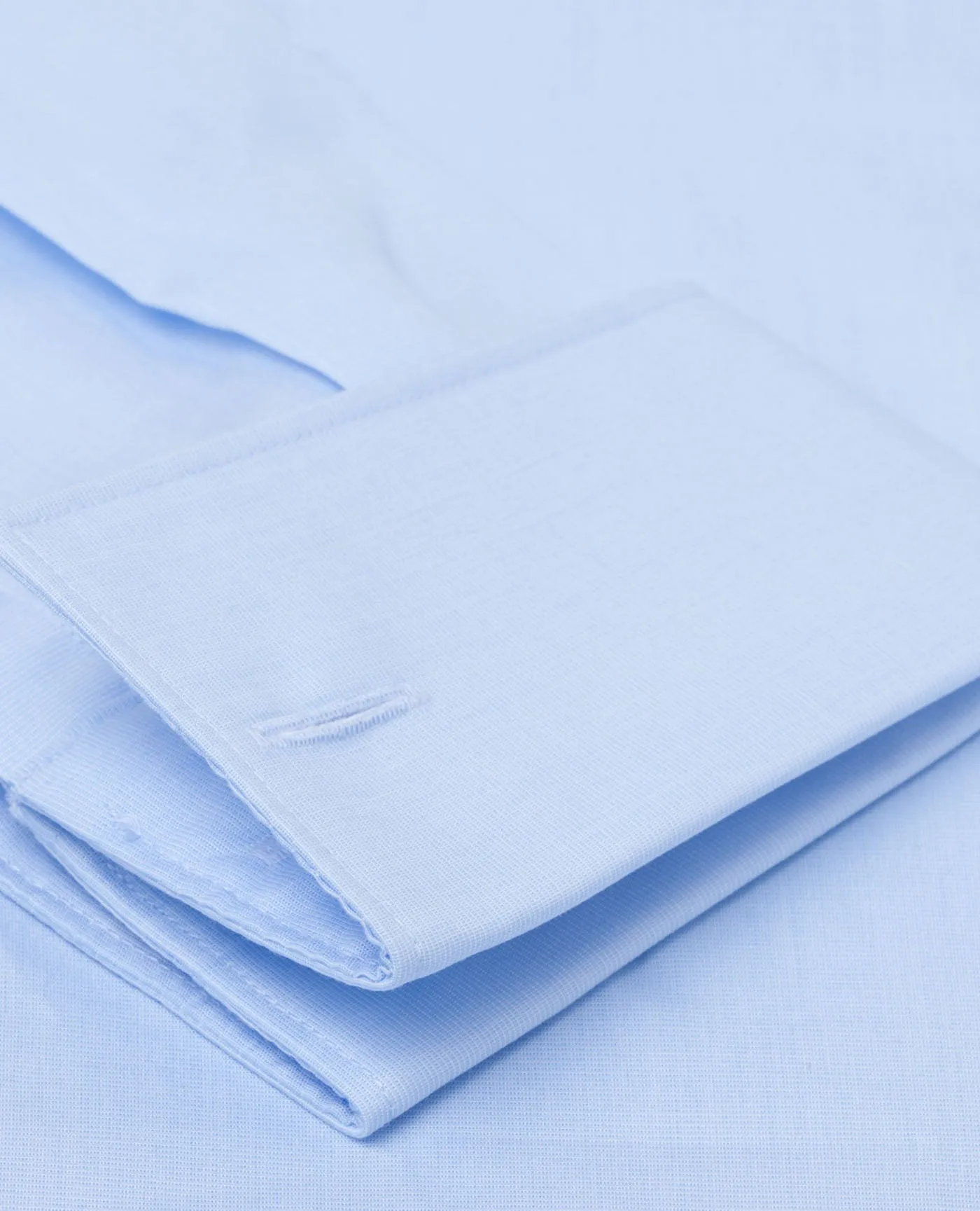 Super Fitted Double Cuff Plain Light Blue Shirt sold by T.M.Lewin product image thumbnail 3