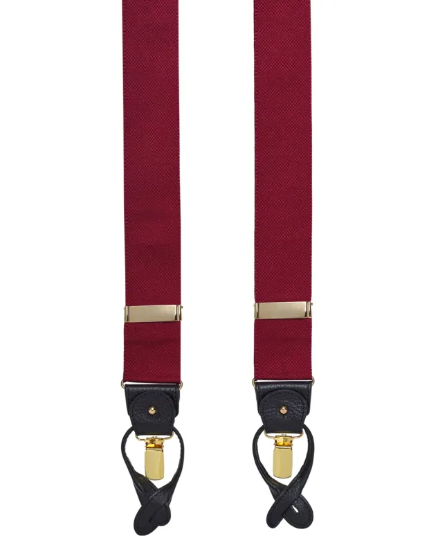 Dual End Burgundy Braces sold by T.M.Lewin