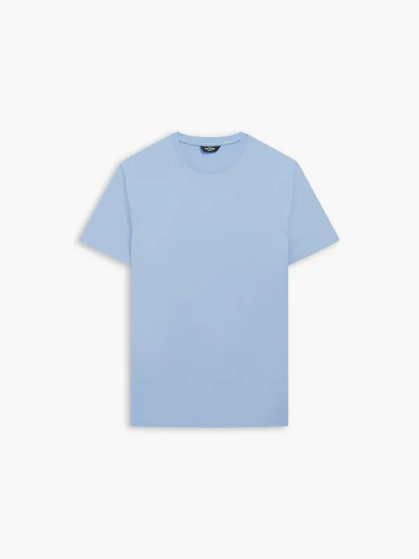 Light Blue Organic Cotton Crew Neck T-Shirt sold by T.M.Lewin