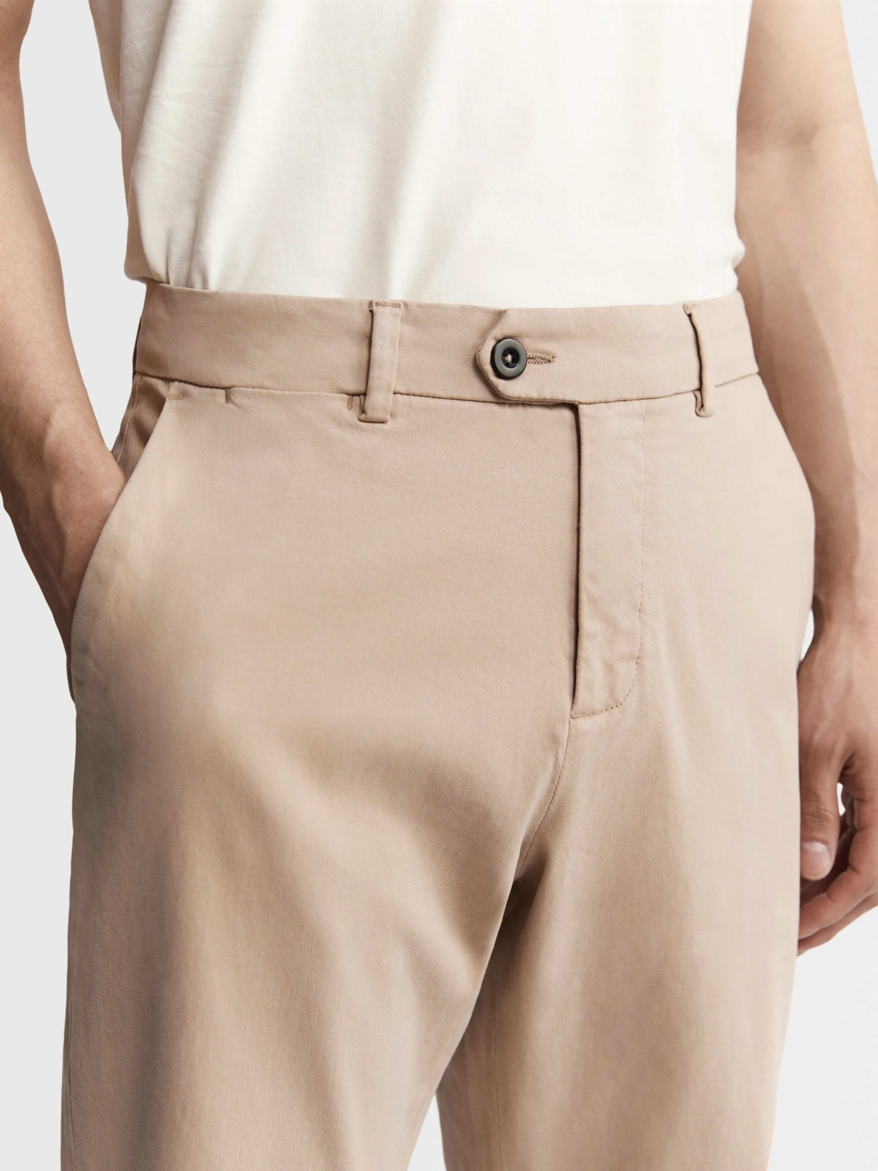 Regular Fit Sand Chinos sold by T.M.Lewin product image thumbnail 2
