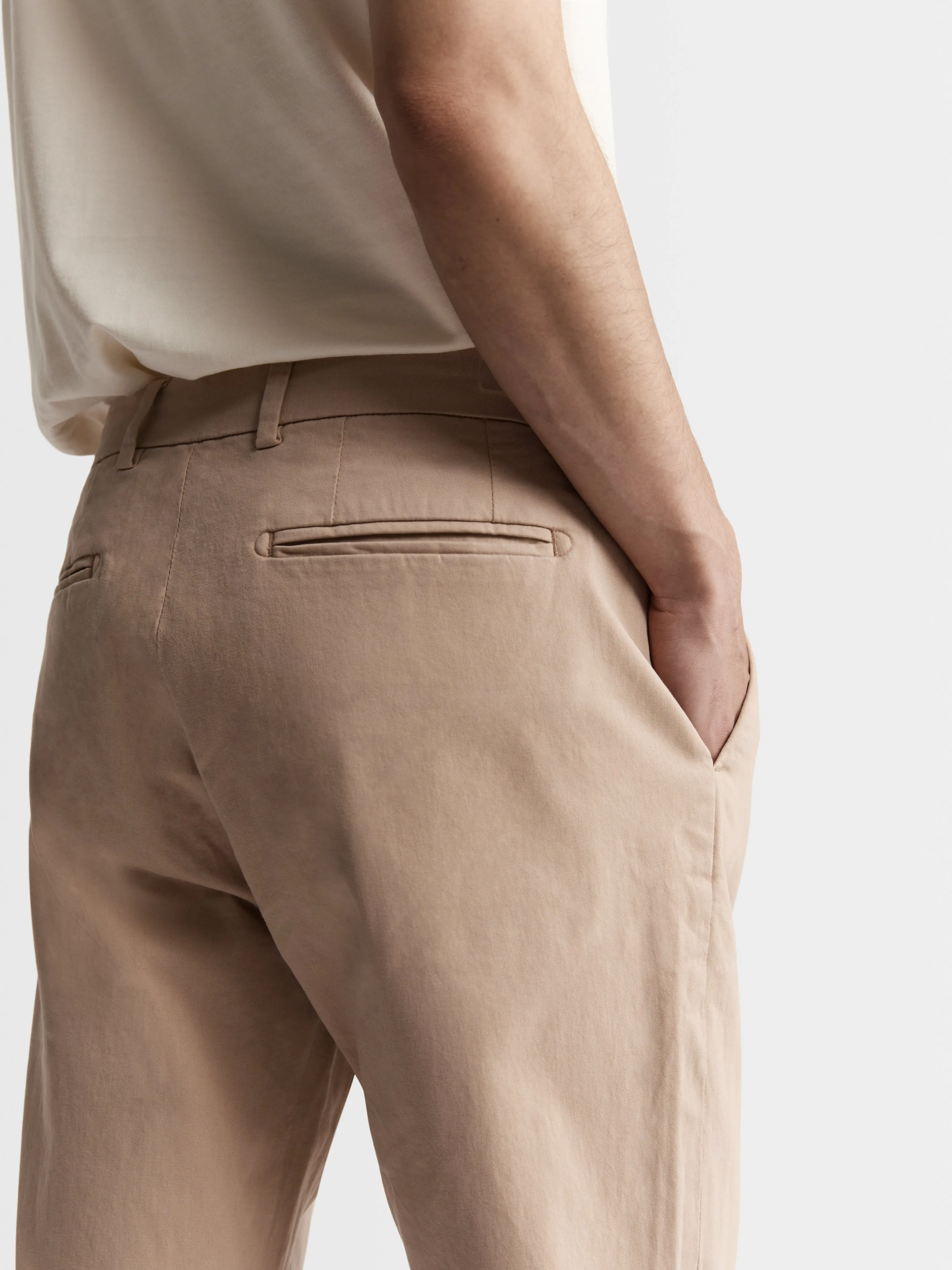 Regular Fit Sand Chinos sold by T.M.Lewin product image thumbnail 3