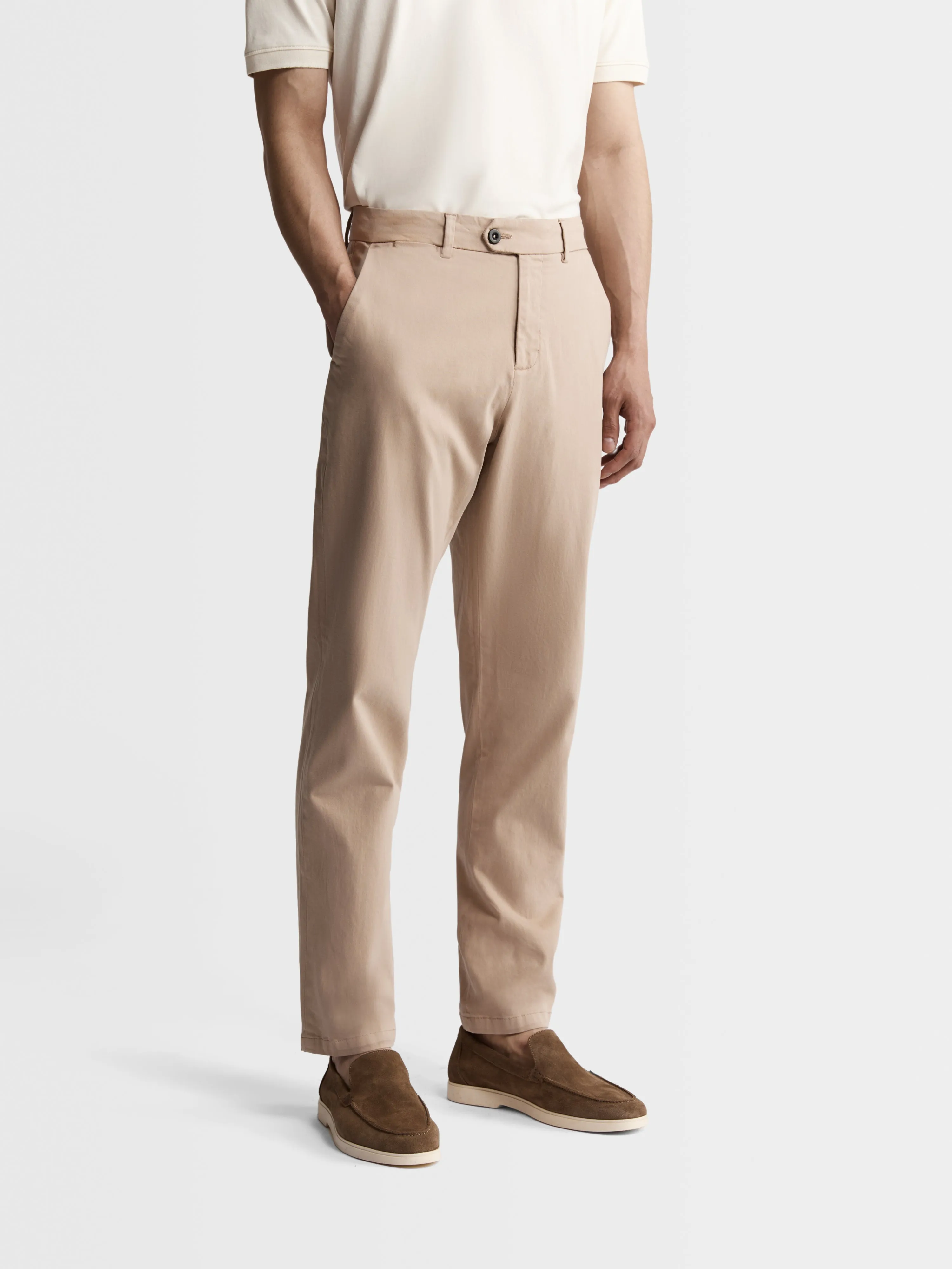 Regular Fit Sand Chinos sold by T.M.Lewin