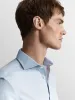 Non-Iron Sky Blue Poplin Slim Fit Classic Collar Single Cuff Shirt sold by T.M.Lewin
