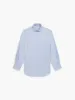 Light Blue Bold Twill Slim Fit Double Cuff Classic Collar Shirt sold by T.M.Lewin