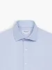 Non-Iron Light Blue Twill Slim Fit Double Cuff Cutaway Collar Shirt sold by T.M.Lewin