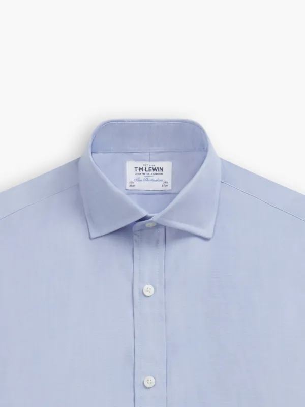 Blue End-on-End Fitted Double Cuff Classic Collar Shirt sold by T.M.Lewin