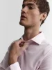 Non-Iron Pink Small Herringbone Slim Fit Dual Cuff Classic Collar Shirt sold by T.M.Lewin