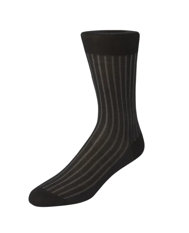 Falke Sock Shadow Black Grey sold by T.M.Lewin