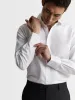 White Poplin Stretch Slim Fit Single Cuff Shirt sold by T.M.Lewin