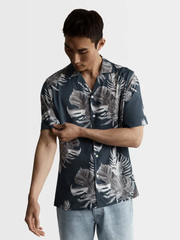 The Revere Collar Regular Fit Viscose Shirt sold by T.M.Lewin