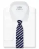 Navy White Stripe Textured Satin Silk Tie sold by T.M.Lewin