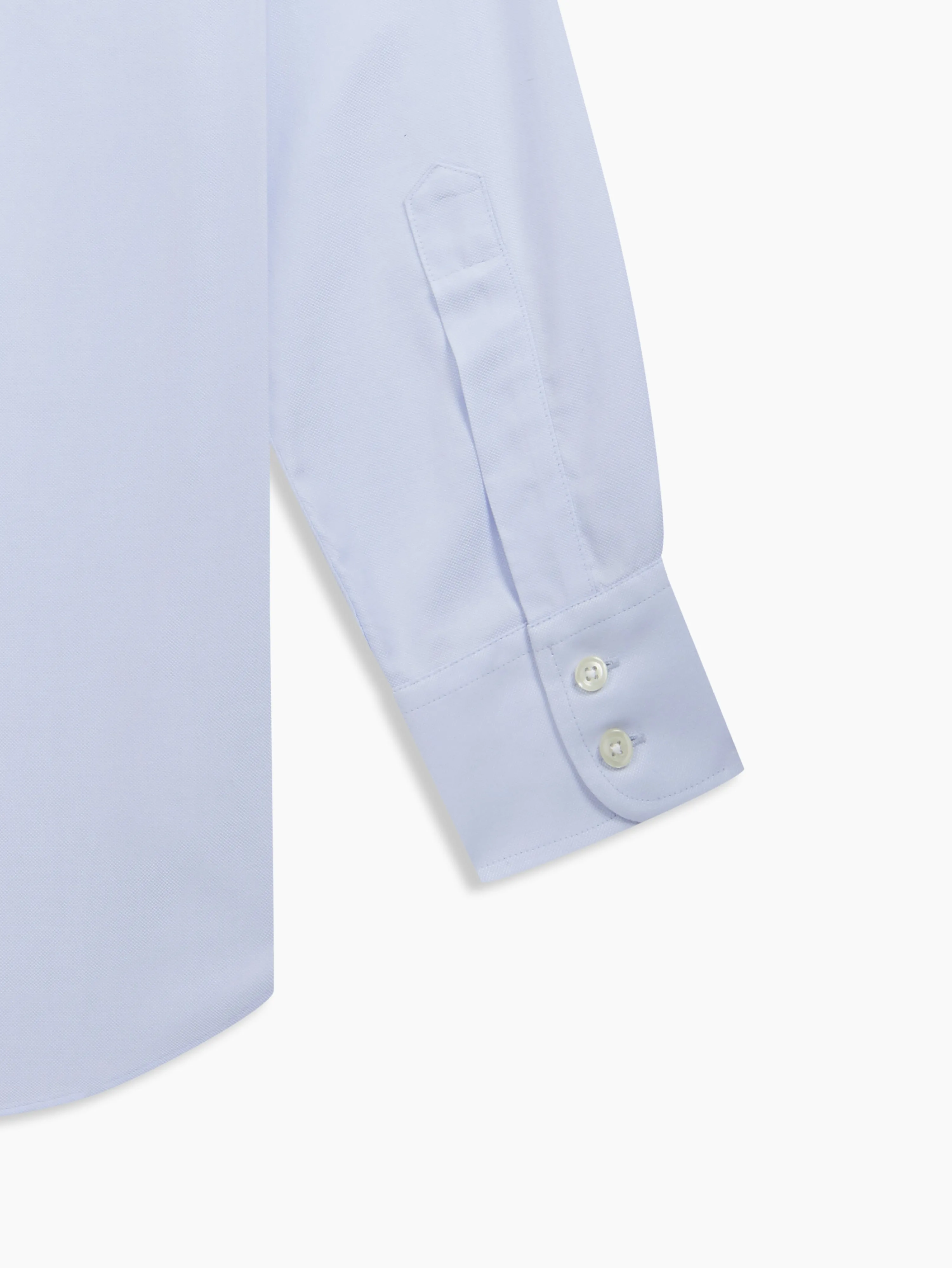 Non-Iron Sky Blue Plain Oxford Fitted Single Cuff Semi-Cutaway Collar Shirt sold by T.M.Lewin product image thumbnail 3