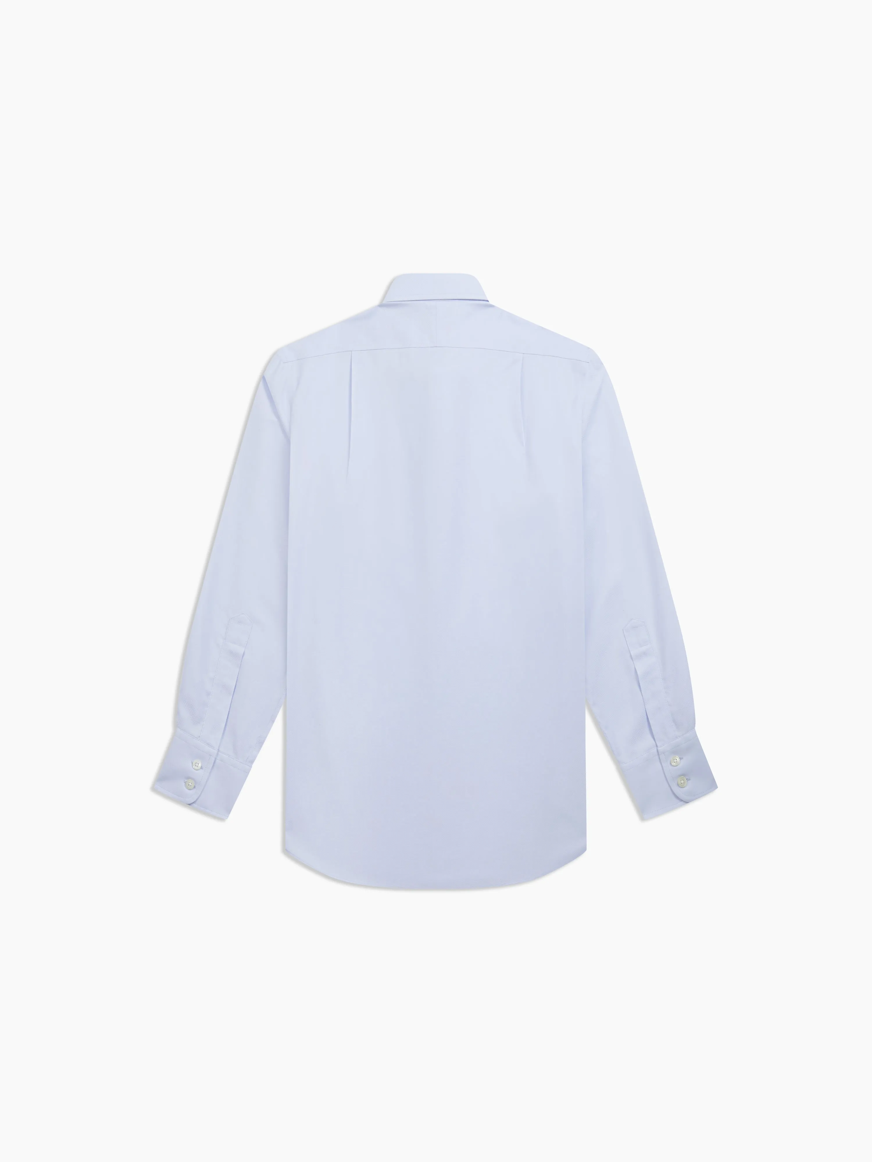 Non-Iron Sky Blue Plain Oxford Fitted Single Cuff Semi-Cutaway Collar Shirt sold by T.M.Lewin product image thumbnail 4