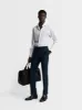 White Stretch Twill Super Fitted Single Cuff Classic Collar Shirt sold by T.M.Lewin