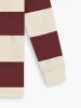 Cotton Rugby Shirt in Burgundy Stripe sold by T.M.Lewin