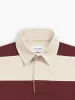 Cotton Rugby Shirt in Burgundy Stripe sold by T.M.Lewin