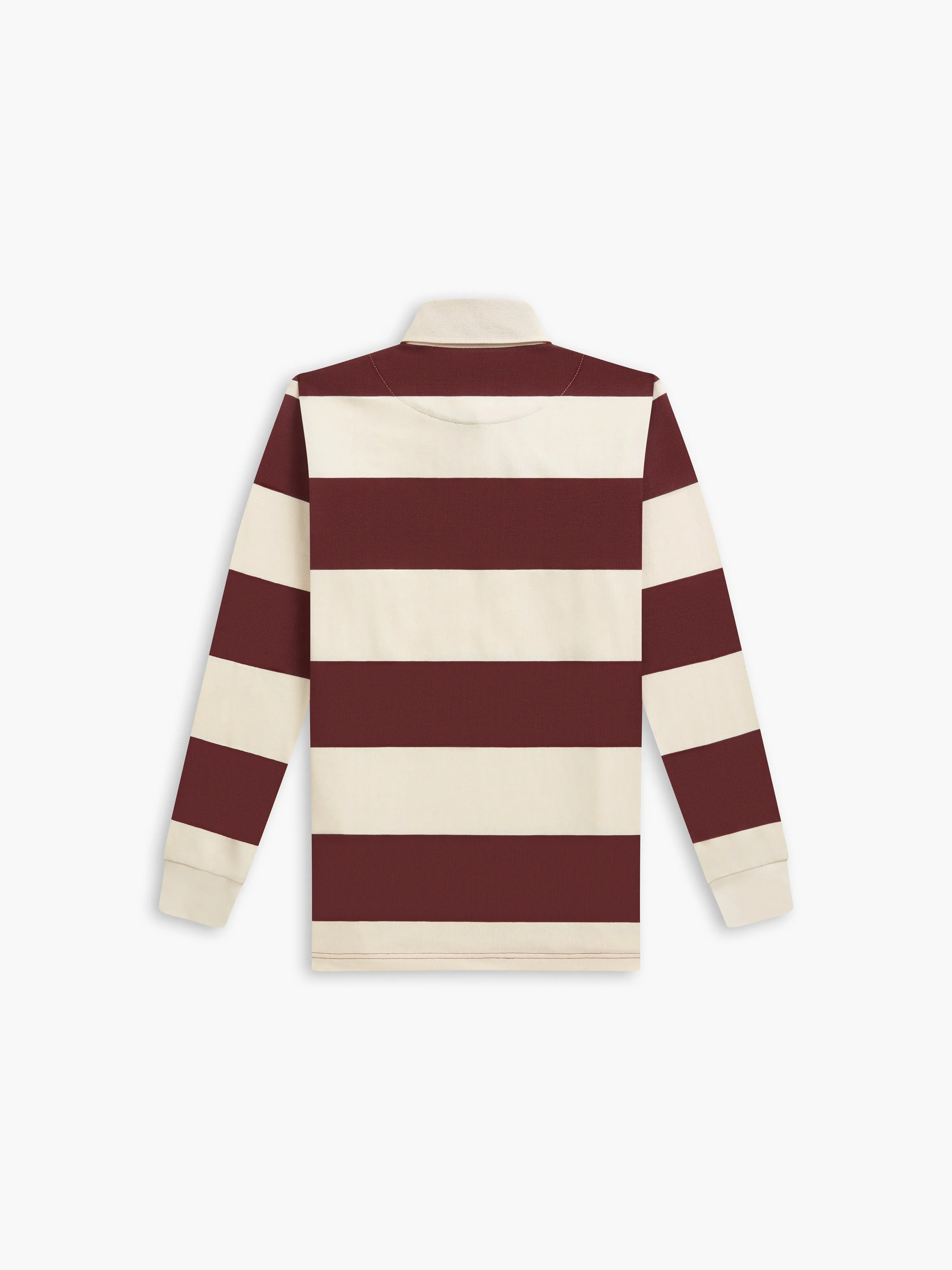 Cotton Rugby Shirt in Burgundy Stripe sold by T.M.Lewin product image thumbnail 3