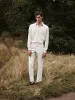 Cotton Rugby Shirt in Off-White sold by T.M.Lewin